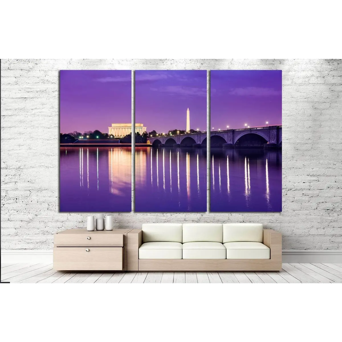 Washington Dc Skyline On The Potomac №1361 Ready To Hang Canvas Print 5