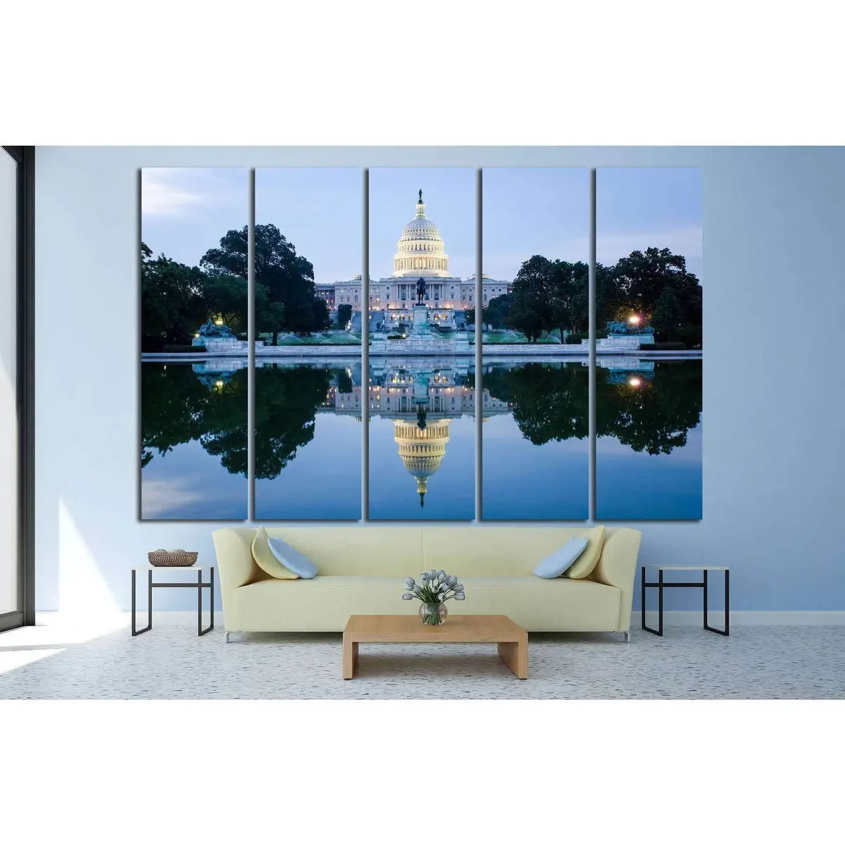 US Capitol Building in Washington DC – Premium Ready-to-Hang Canvas Print #1357 - Image 3