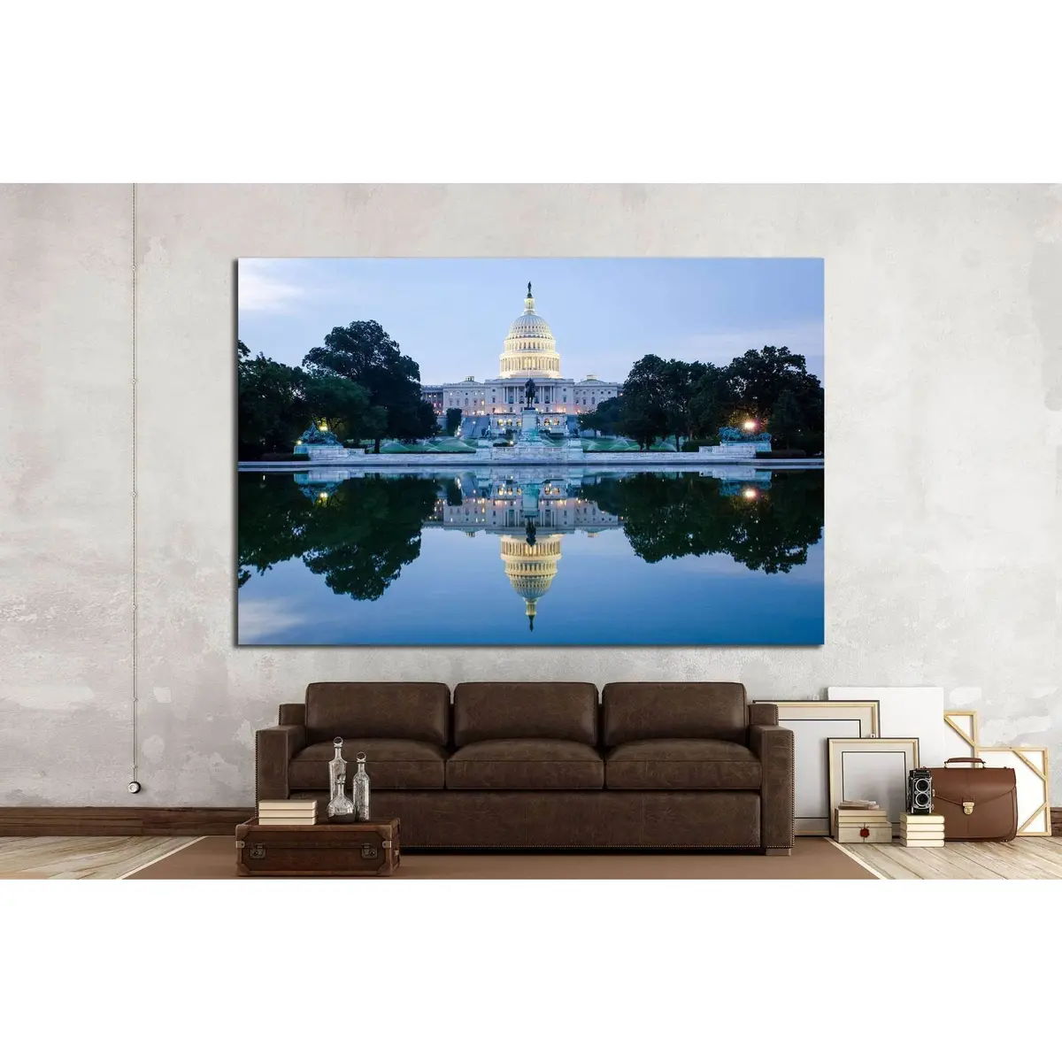 Washington Dc, Us Capitol Building №1357 Ready To Hang Canvas Print 3