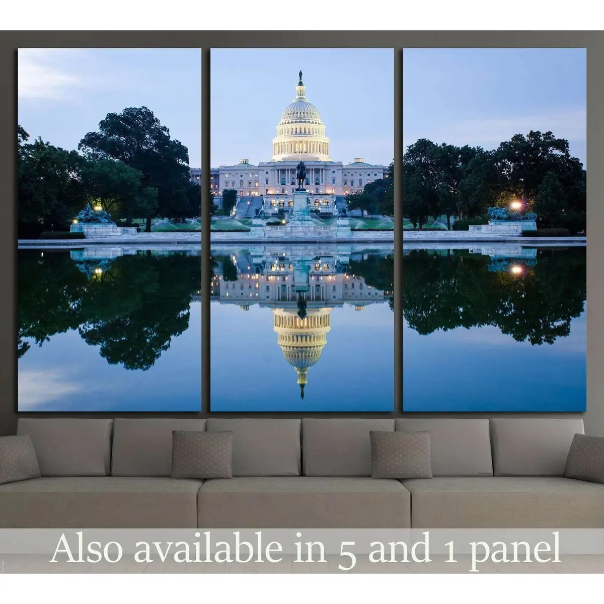 Washington Dc, Us Capitol Building №1357 Ready To Hang Canvas Print 5