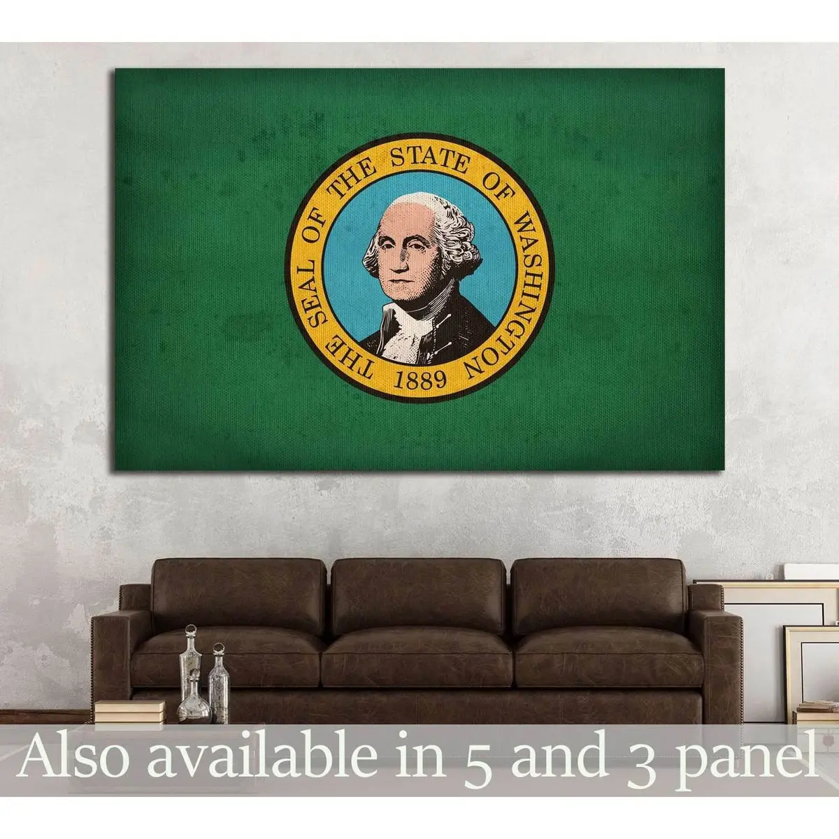 Washington Flag №696 Ready To Hang Canvas Print 1
