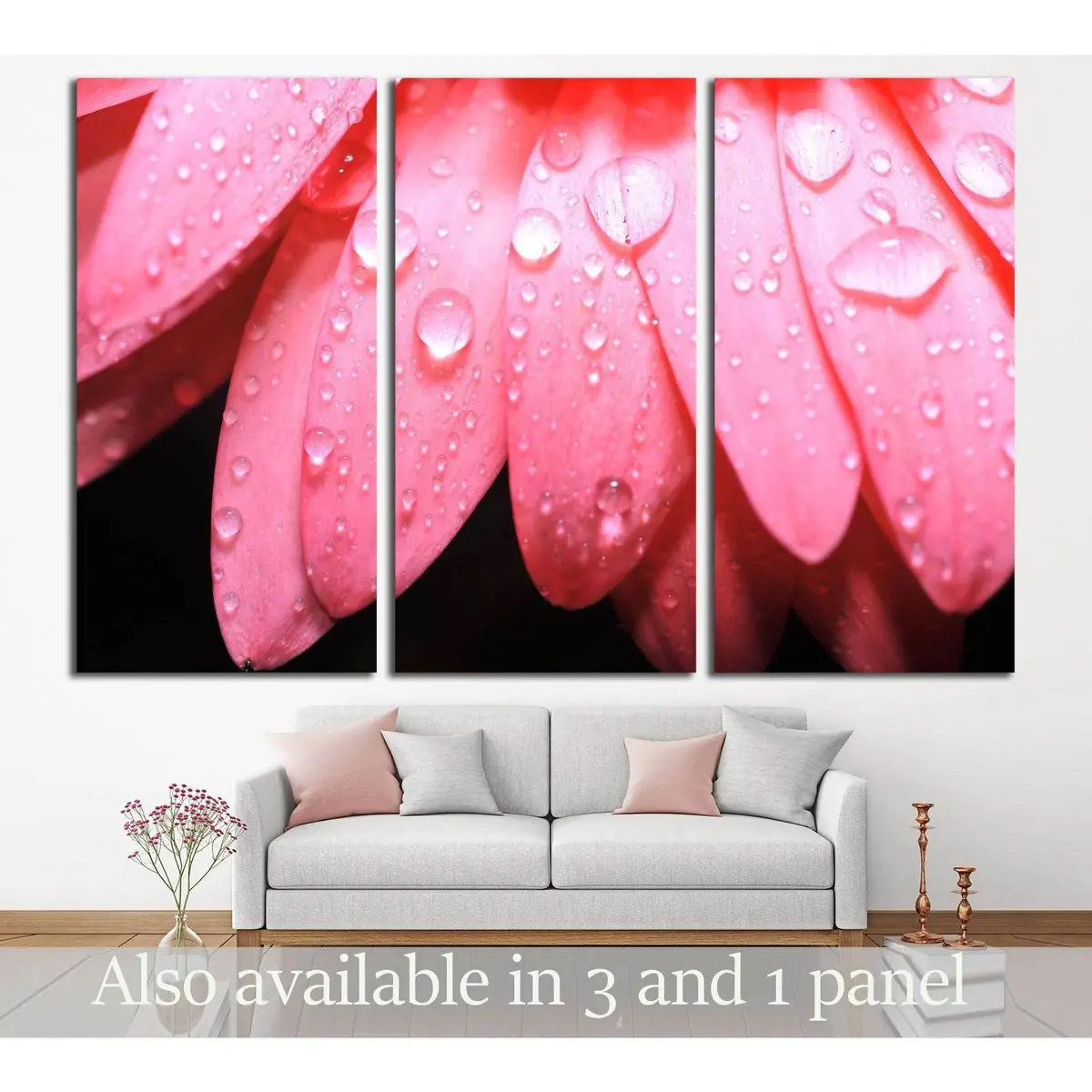 Water Drop On Flower Petal №3026 Ready To Hang Canvas Print 5