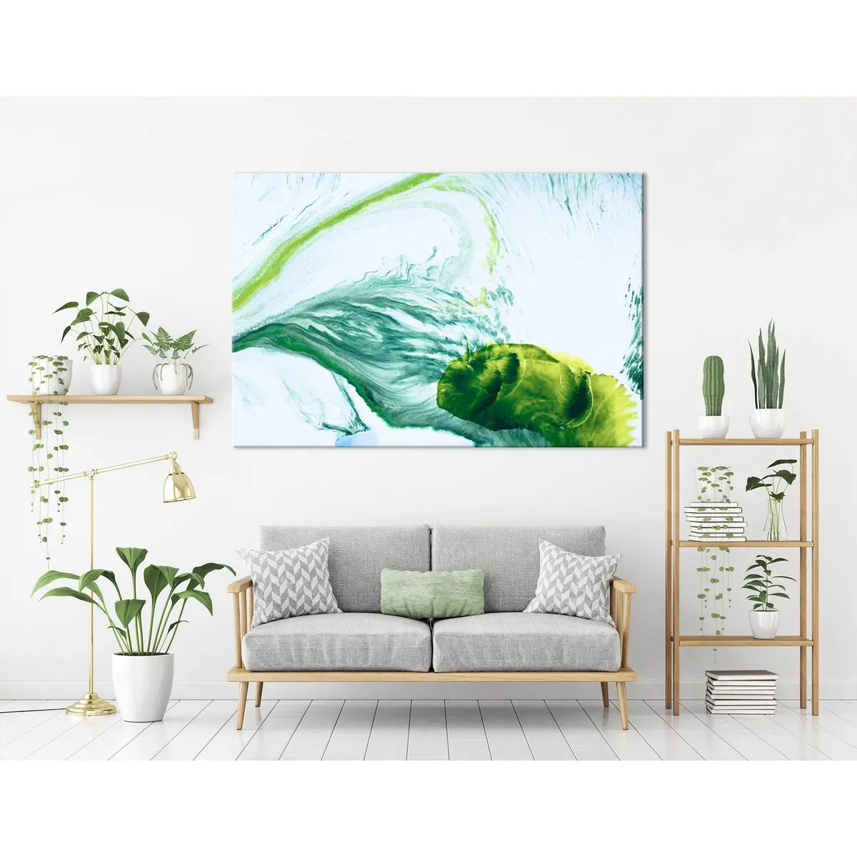 Water Lily Leaf Abstract №04316 Ready To Hang Canvas Print 3