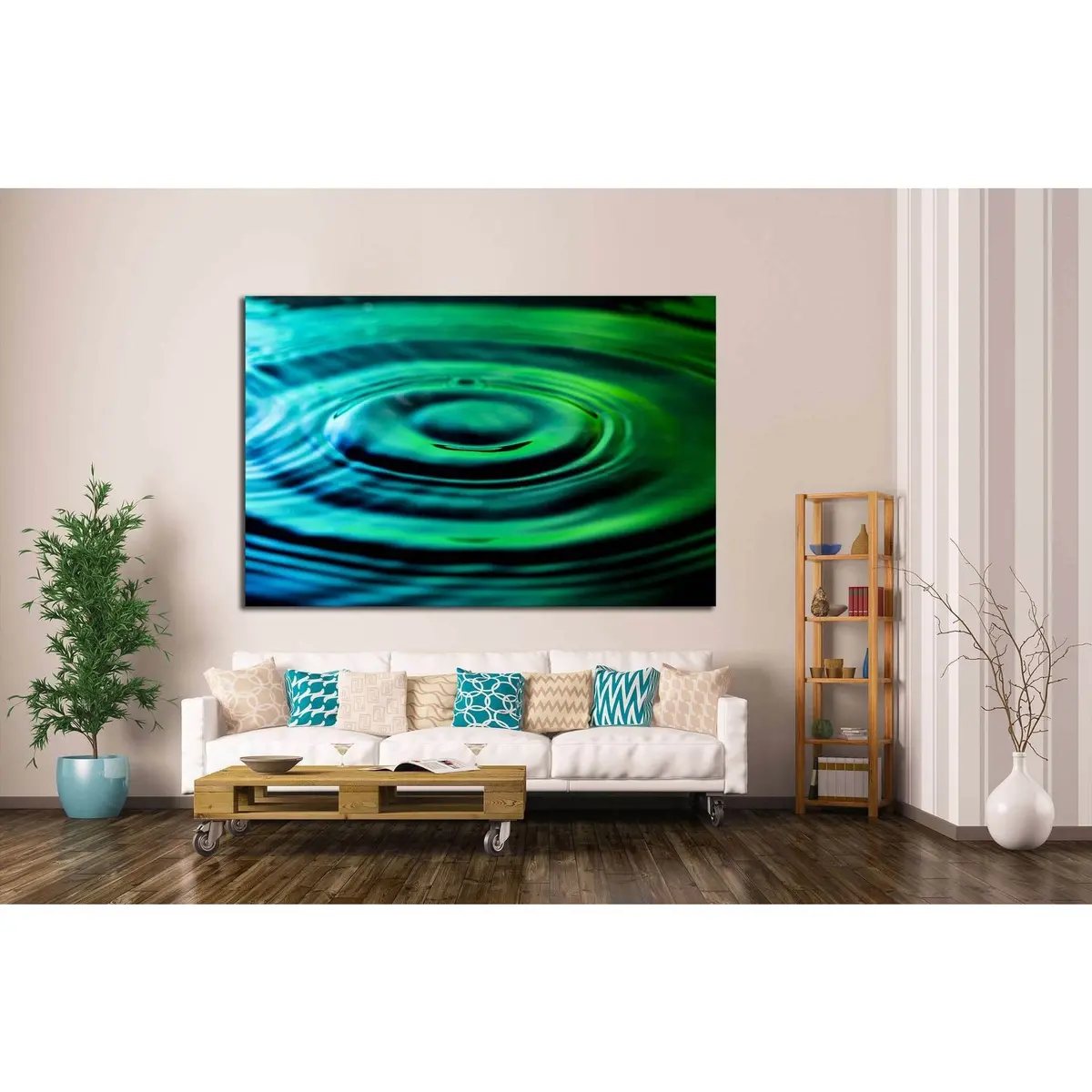 Water Ripples №1080 Ready To Hang Canvas Print 2