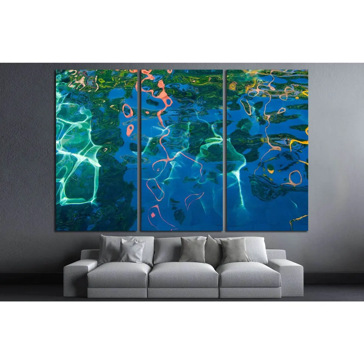 Water Surface №1067 Ready To Hang Canvas Print 5