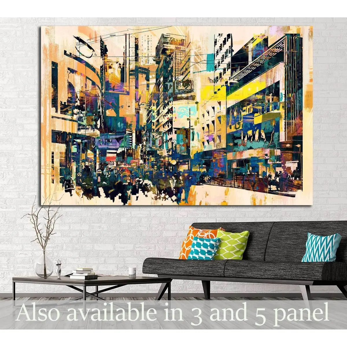 Watercolor City №723 Ready To Hang Canvas Print 1