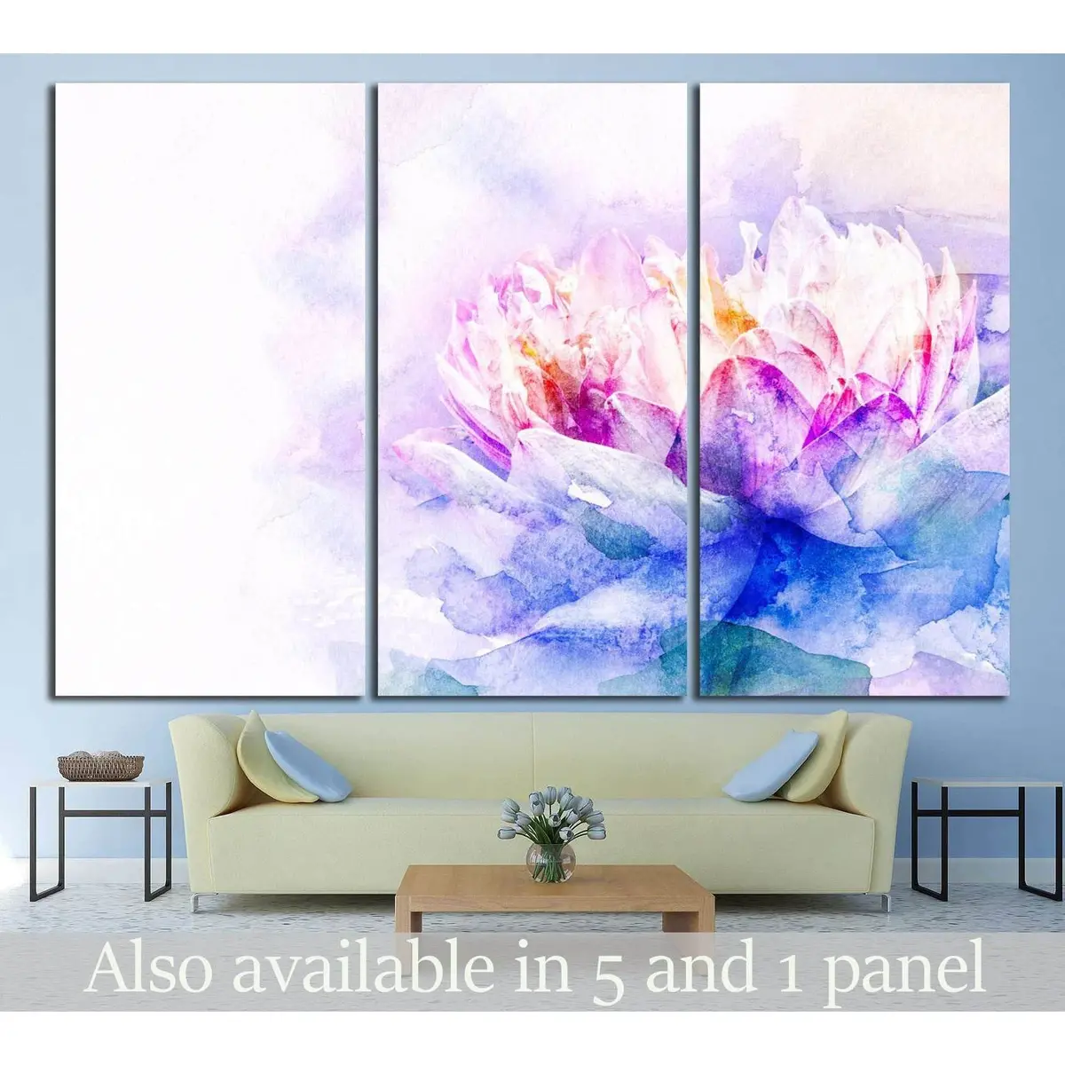 Watercolor Painting №1068 Ready To Hang Canvas Print 5