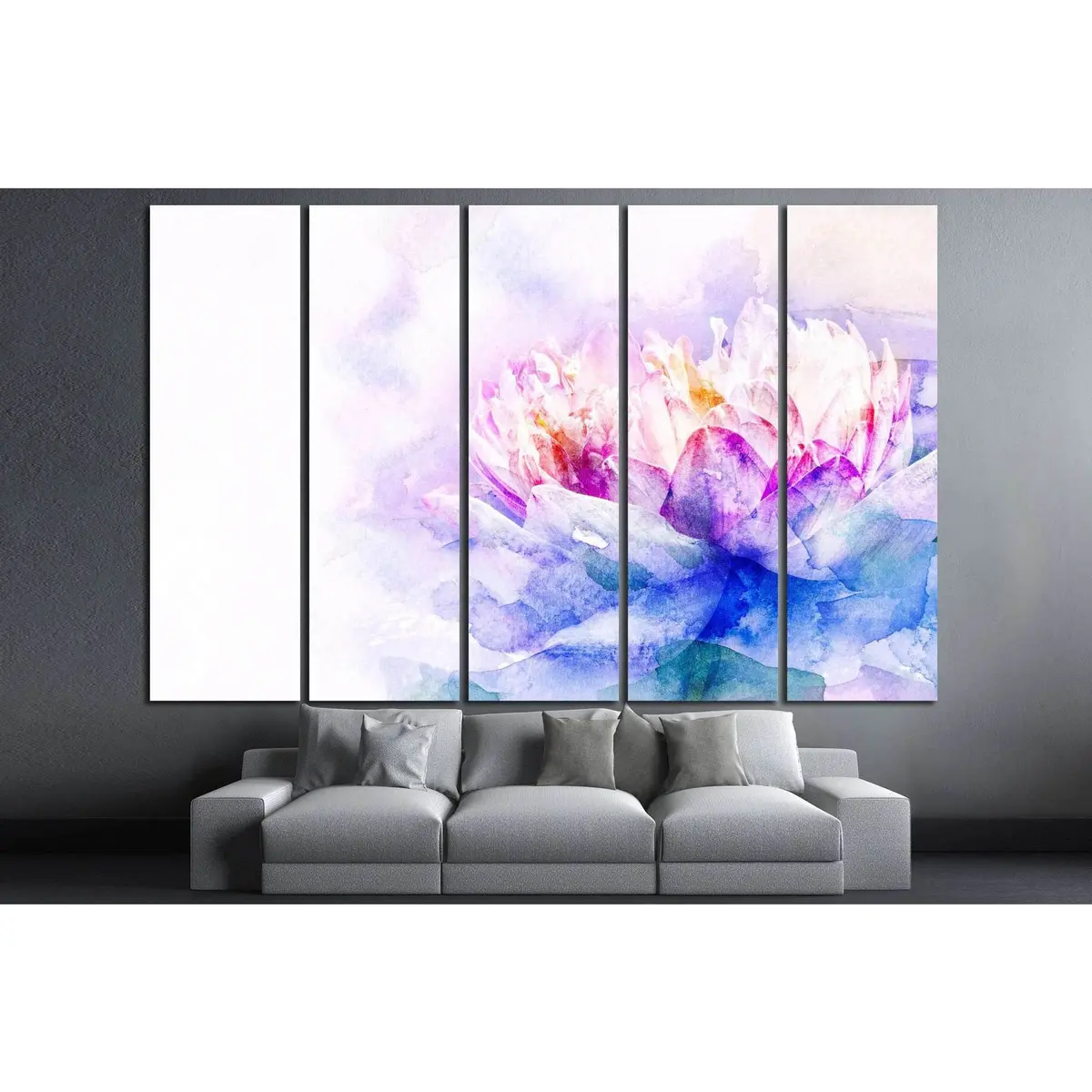 Elegant Watercolor Art Print #1068 – Stretched Canvas Wall Decor - Image 3