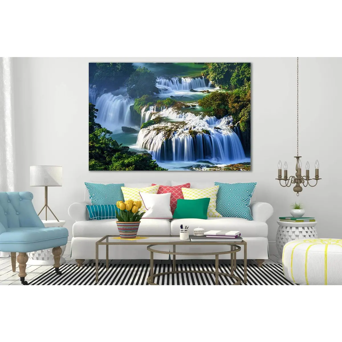 Waterfall Cao Bang Vietnam №Sl472 Ready To Hang Canvas Print 1