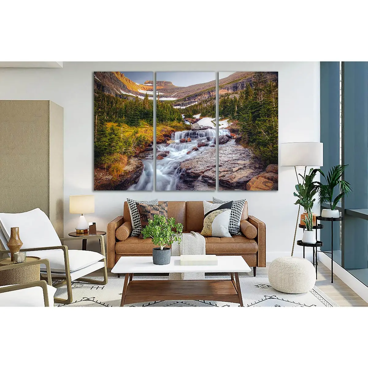 Waterfall Montana Runoff №Sl459 Ready To Hang Canvas Print 5