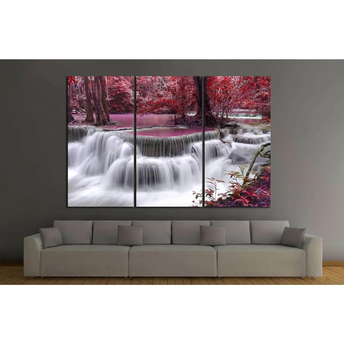 Waterfall, Thailand №609 Ready To Hang Canvas Print 5