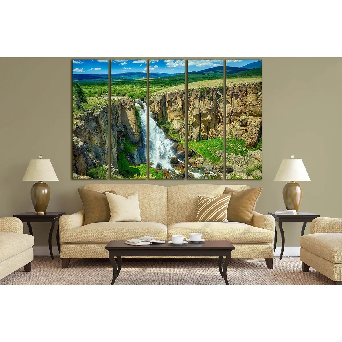 Premium Colorado Waterfall Landscape Canvas Art – SL489, Ready-to-Hang Wall Decor - Image 3