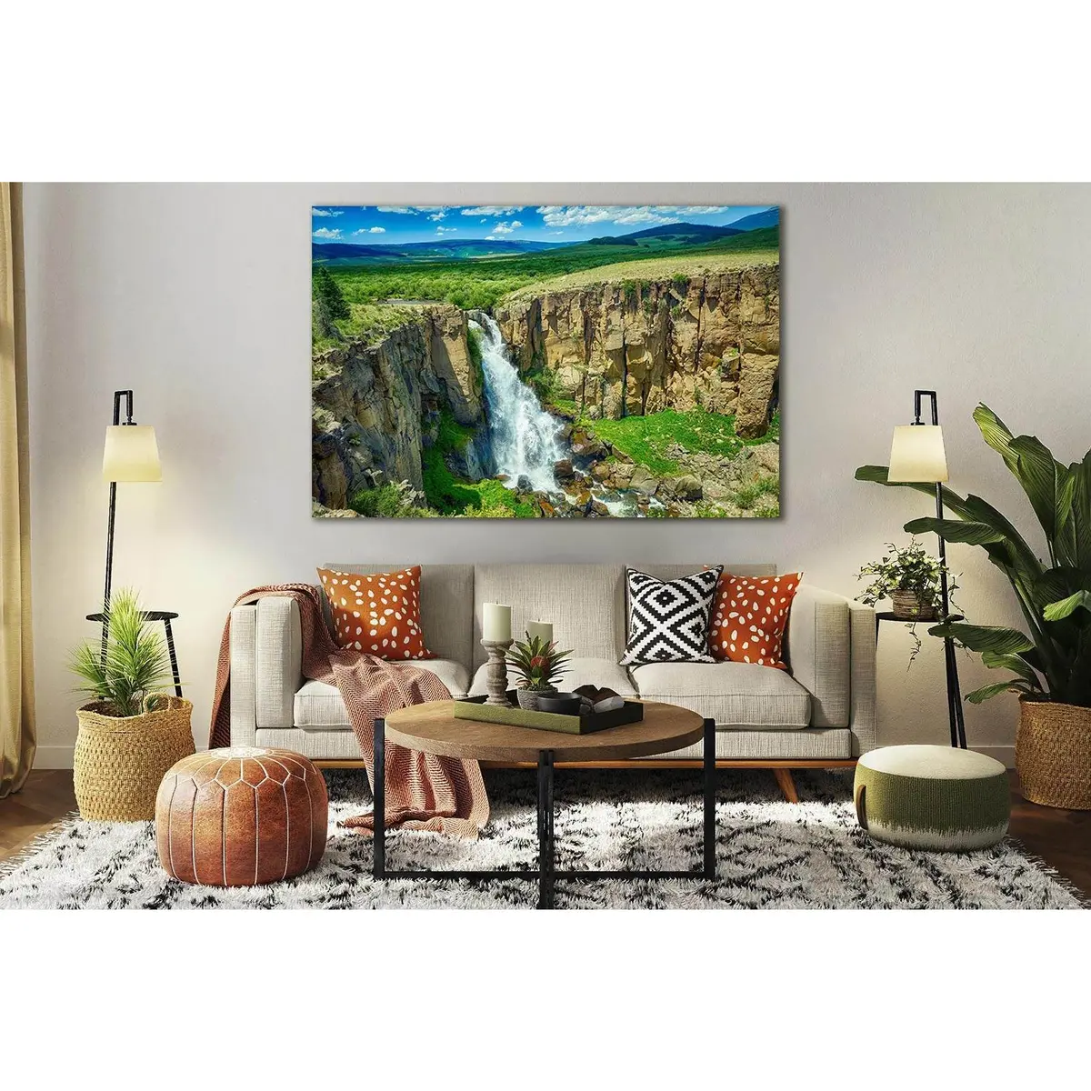 Waterfalls Landscape Colorado №Sl489 Ready To Hang Canvas Print 1
