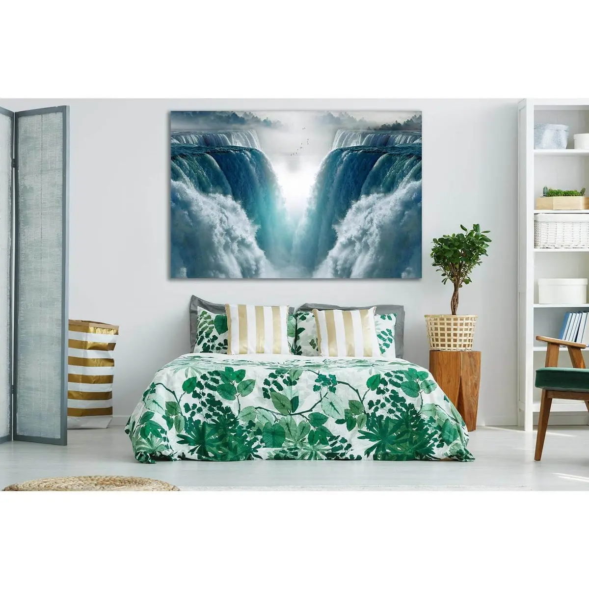 Waterfalls Landscape Fantasy №Sl447 Ready To Hang Canvas Print 2