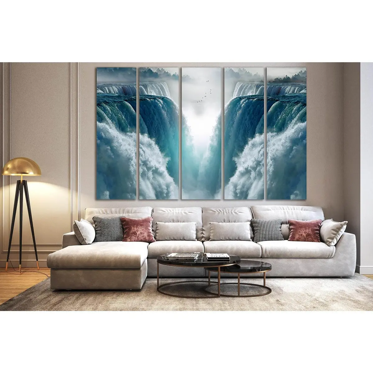 Fantasy Waterfall Landscape Canvas Art №SL447 – Premium Ready-to-Hang Wall Decor