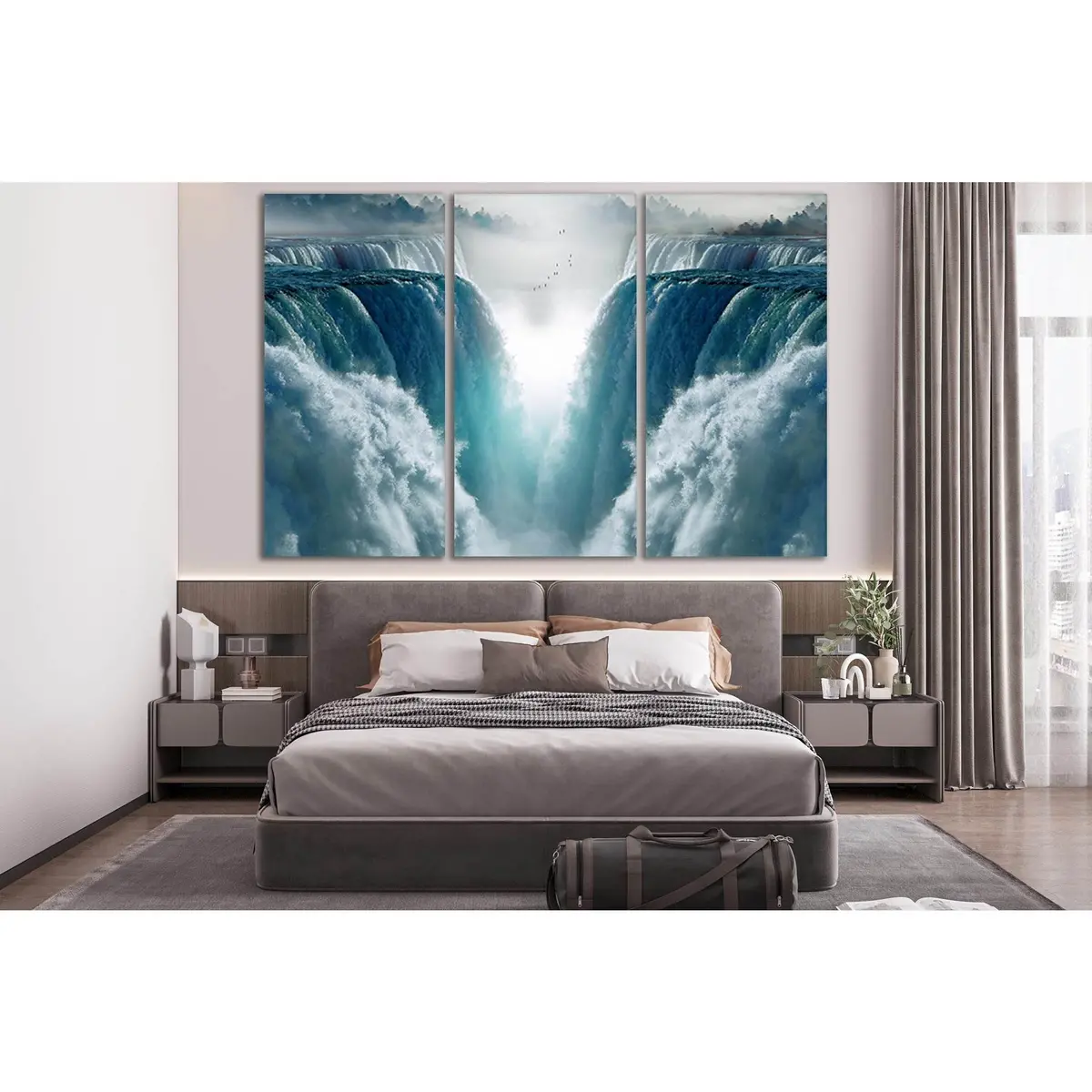 Waterfalls Landscape Fantasy №Sl447 Ready To Hang Canvas Print 5