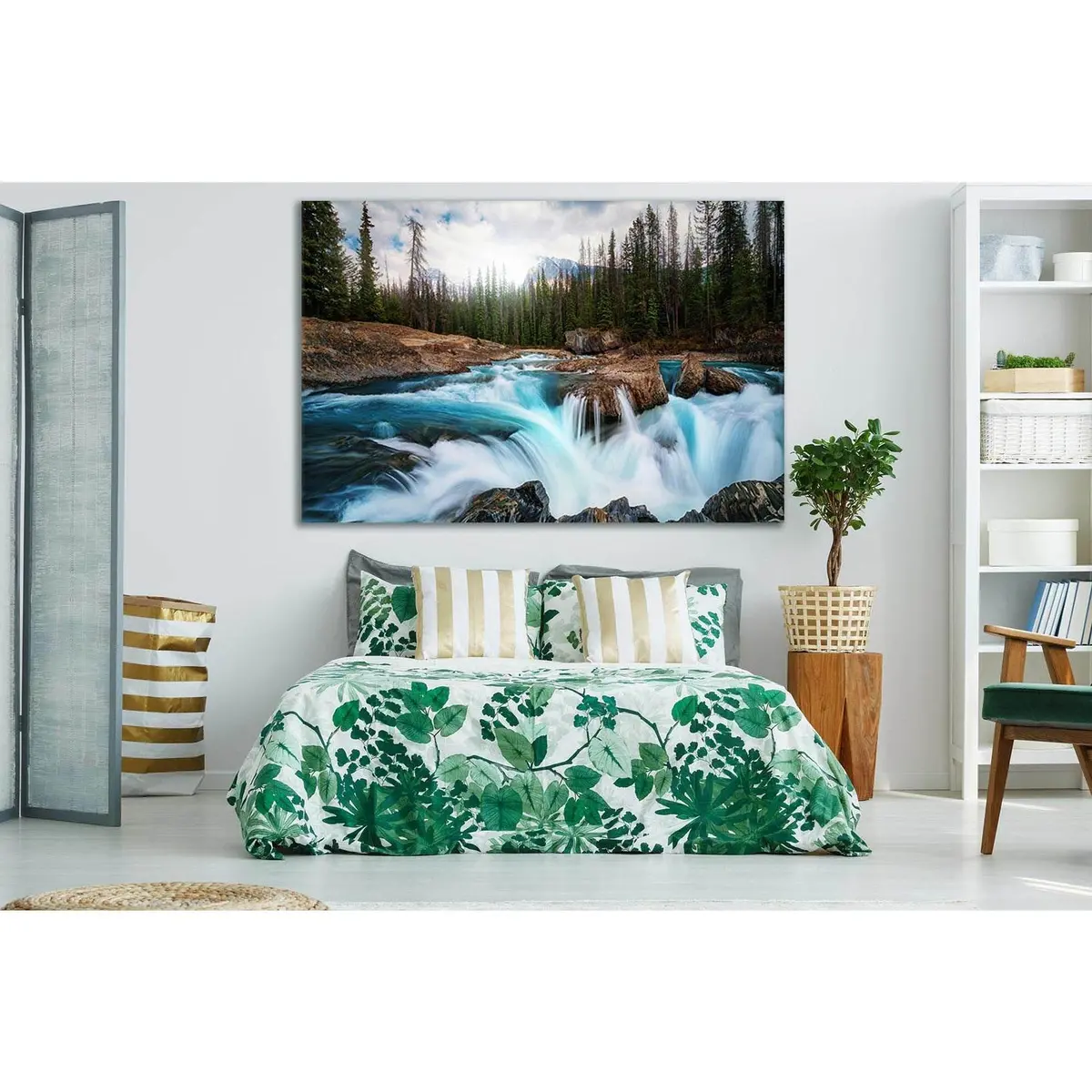 Waterfalls Rivers Landscape Canada №Sl492 Ready To Hang Canvas Print 2