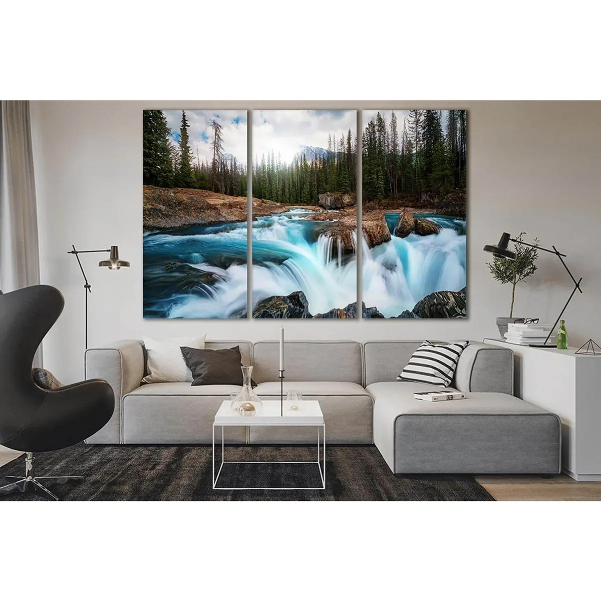 Waterfalls Rivers Landscape Canada №Sl492 Ready To Hang Canvas Print 5