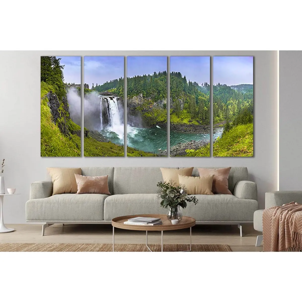 Seattle Waterfall Canvas Wall Art №SL451 – Premium Ready-to-Hang Print