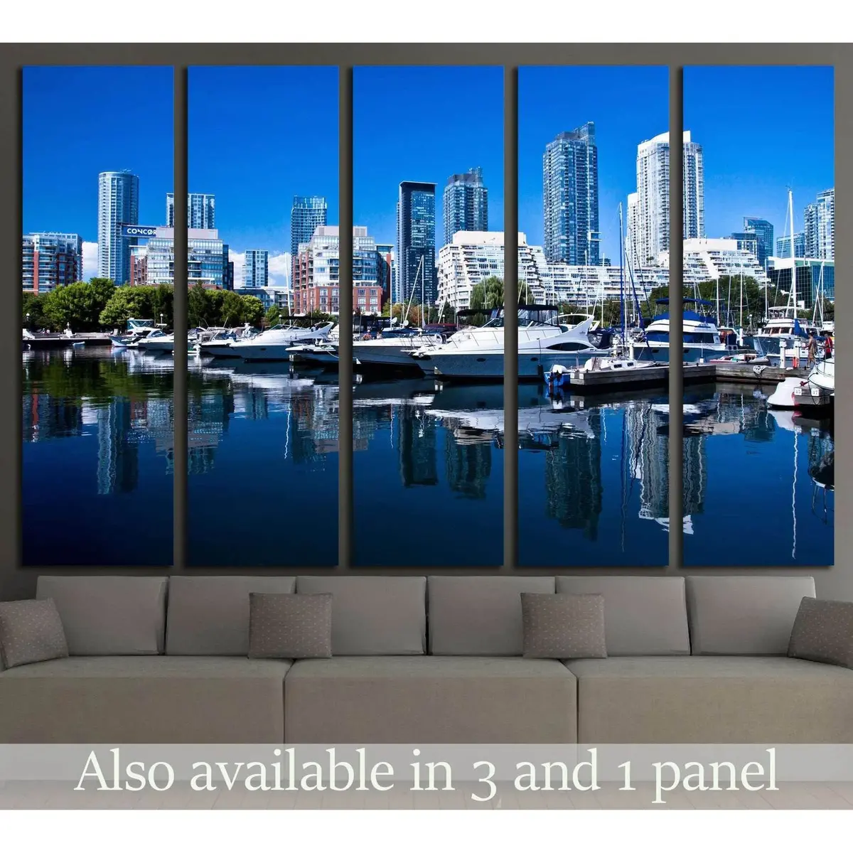 Toronto Waterfront Cityscape Canvas Art Print №2029 – Ready to Hang