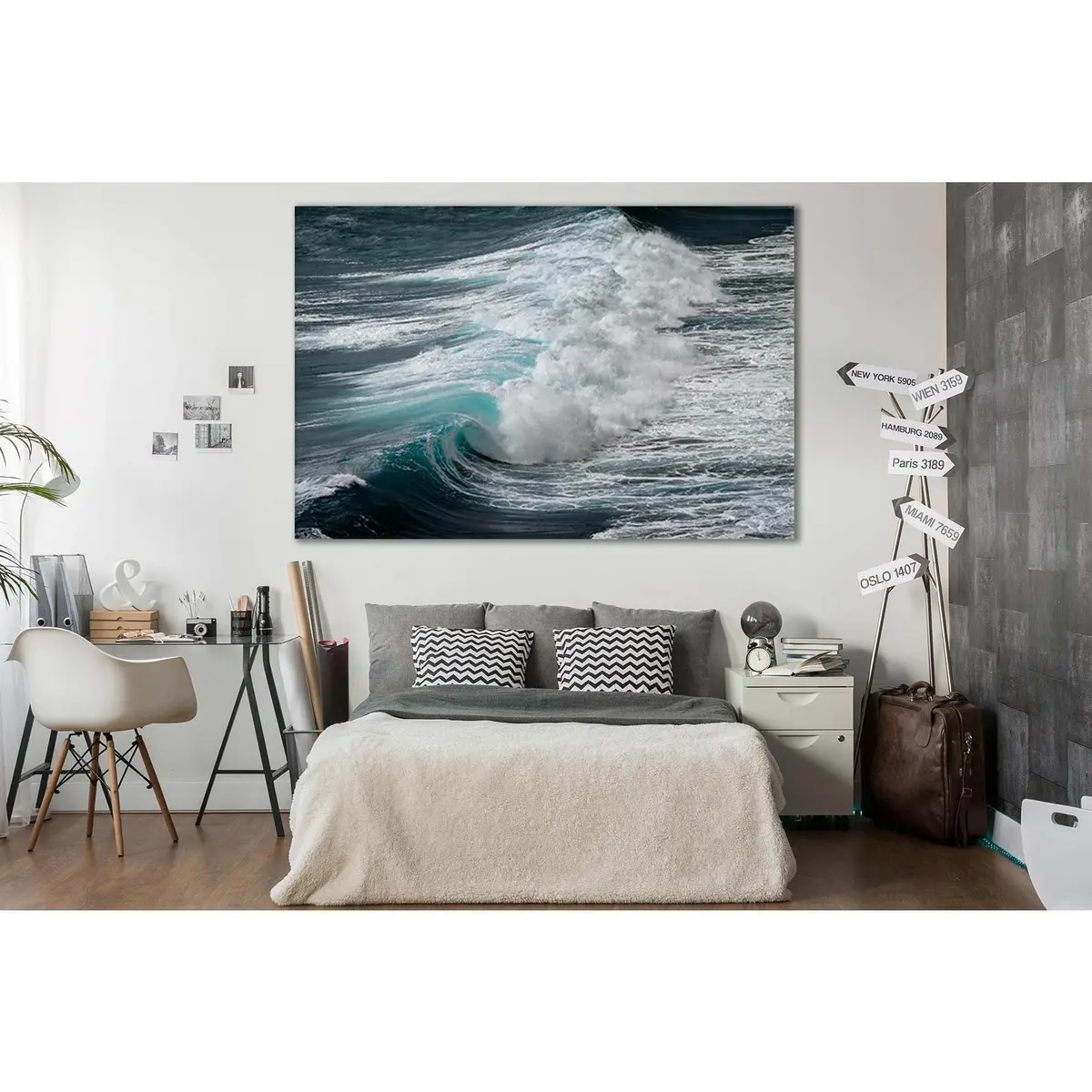Wave Power №92 Ready To Hang Canvas Print 2