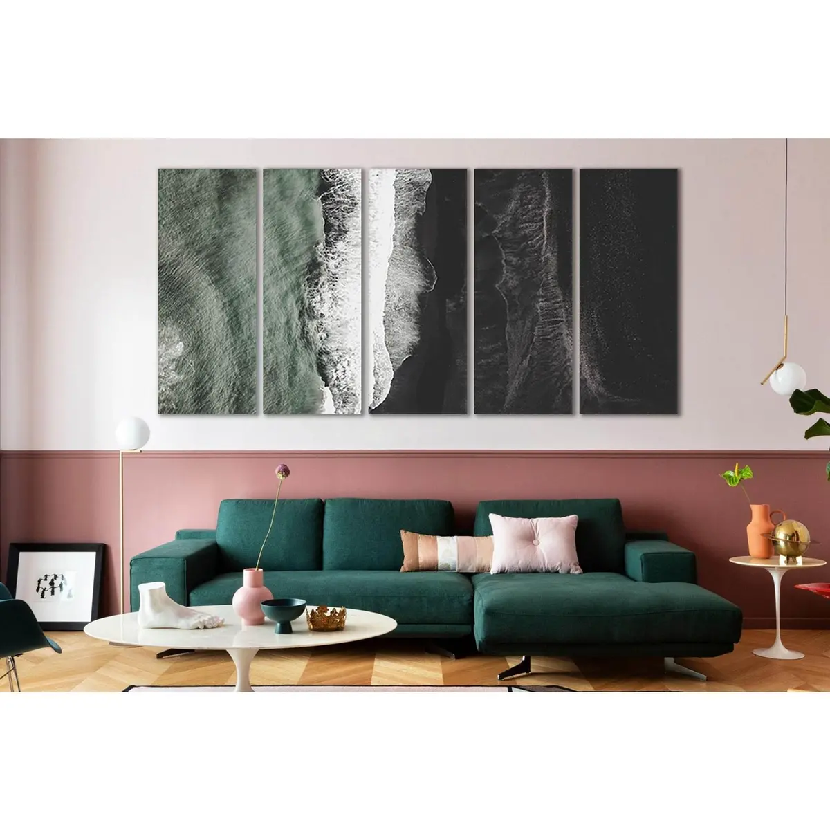 Black Sand Beach Waves Canvas Art №SL64 – Premium Ready-to-Hang Wall Decor - Image 3