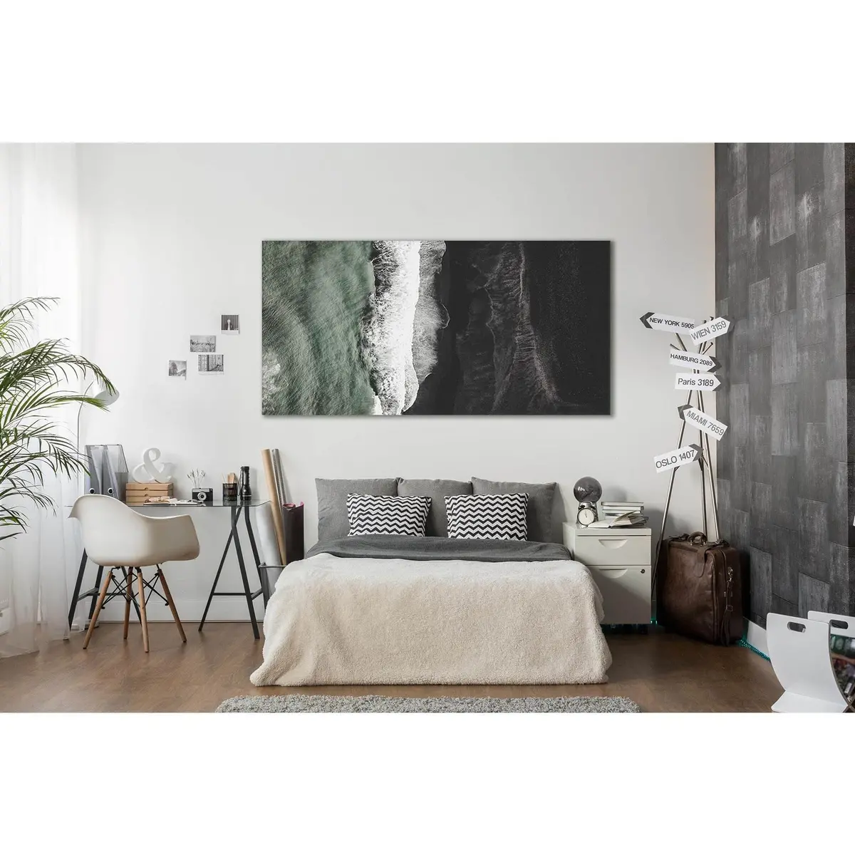 Waves Black Sand Beach №Sl64 Ready To Hang Canvas Print 2