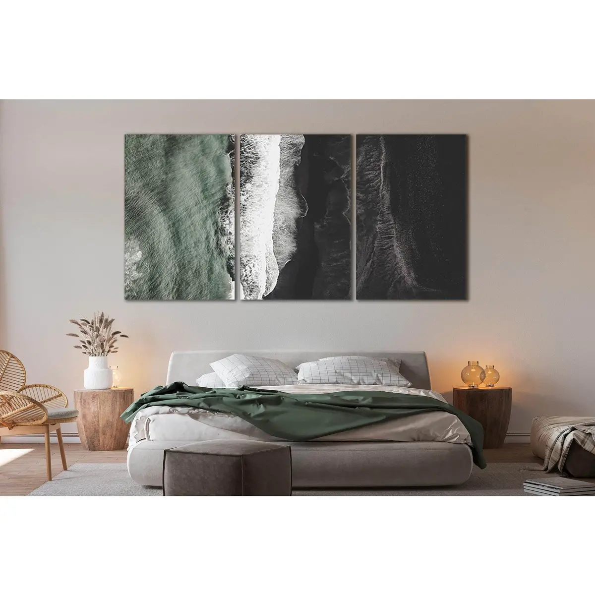 Waves Black Sand Beach №Sl64 Ready To Hang Canvas Print 5