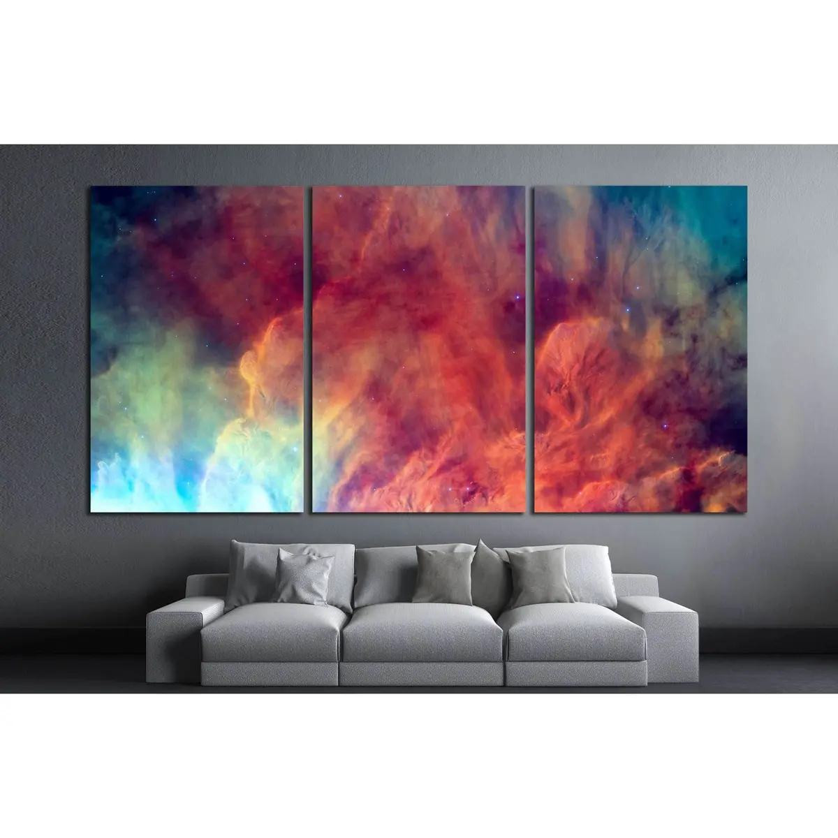 Waves Breaking In The Stellar Lagoon Nebula Or Emission Nebula Messier №2558 Ready To Hang Canvas Print 5