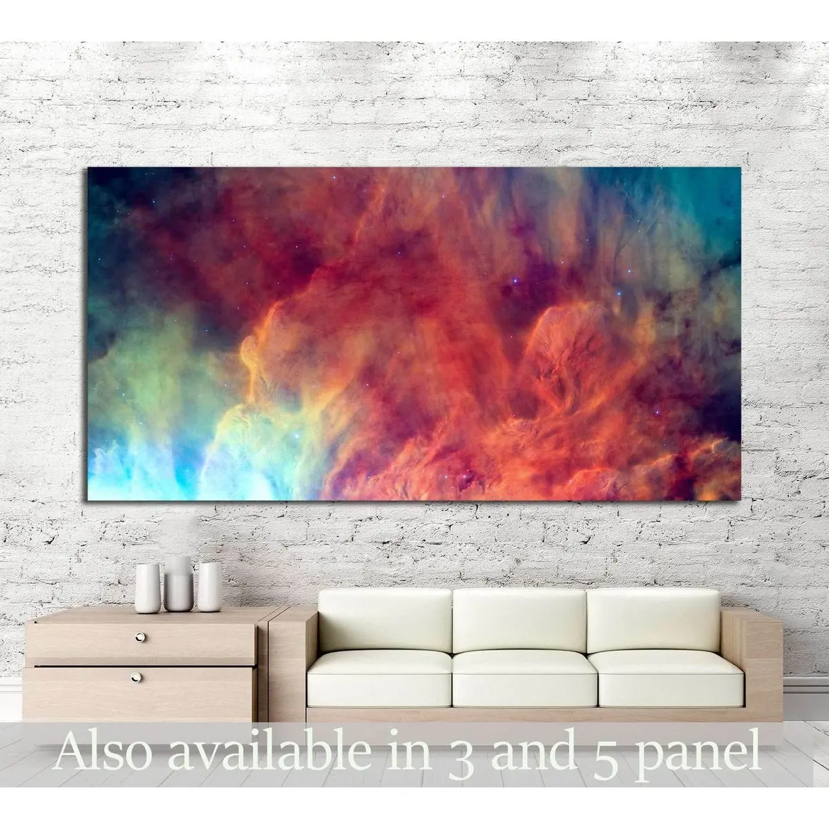 Waves Breaking In The Stellar Lagoon Nebula Or Emission Nebula Messier №2558 Ready To Hang Canvas Print 1