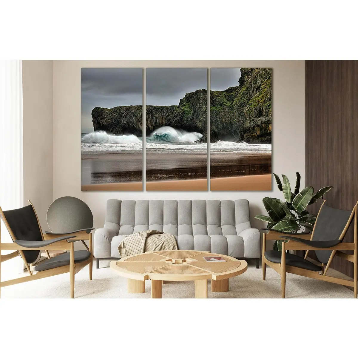 Waves Hitting The Rocks On The Shoreline №Sl198 Ready To Hang Canvas Print 5