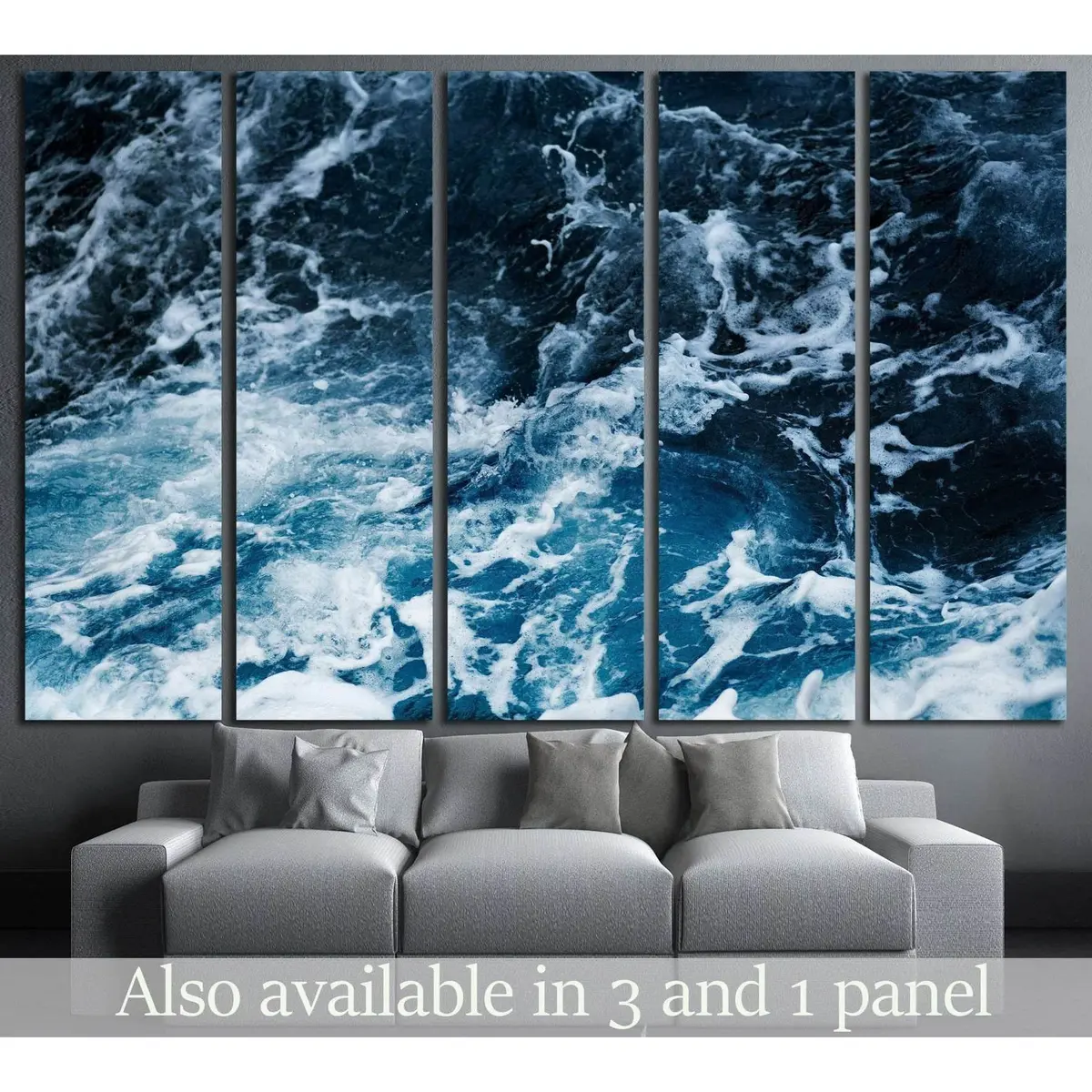 Splashing Ocean Waves Canvas Art №1402 – Ready-to-Hang Wall Decor