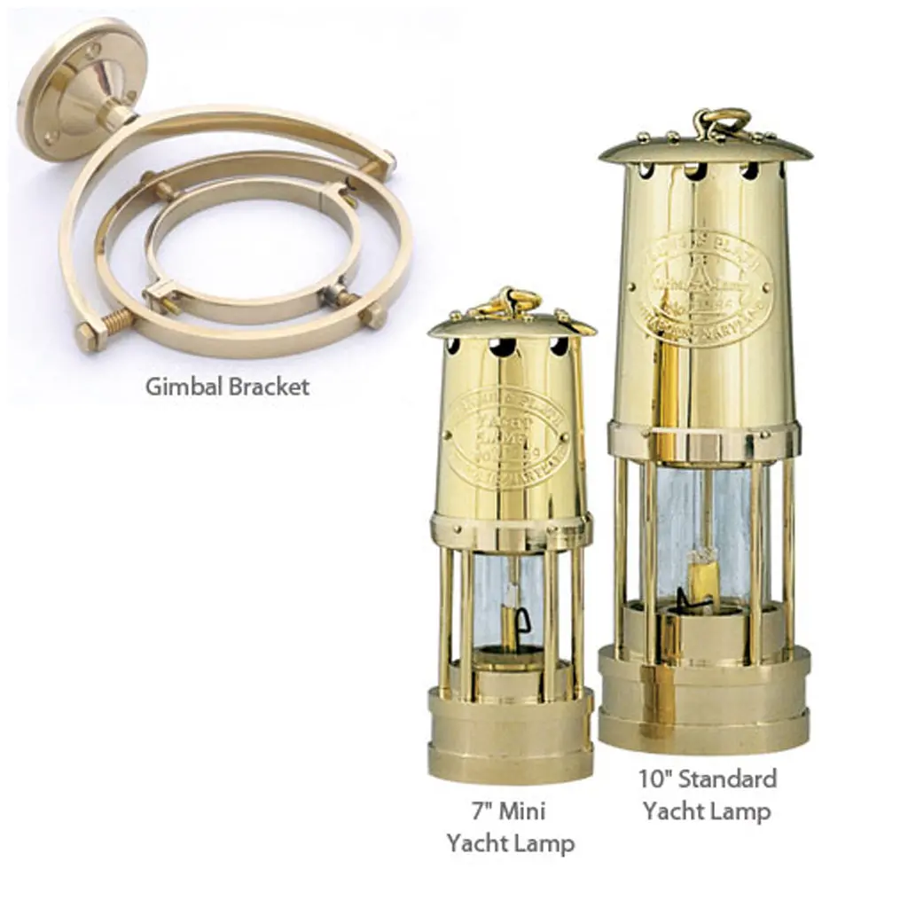 Weems & Plath Brass Yacht Lamp Gimbal 1