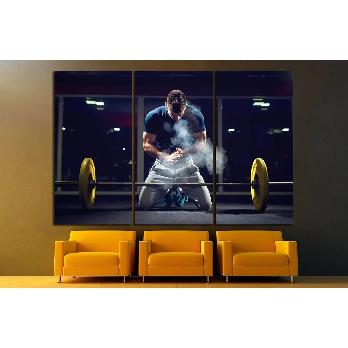 Weightlifter Preparing For Training №1381 Ready To Hang Canvas Print 5