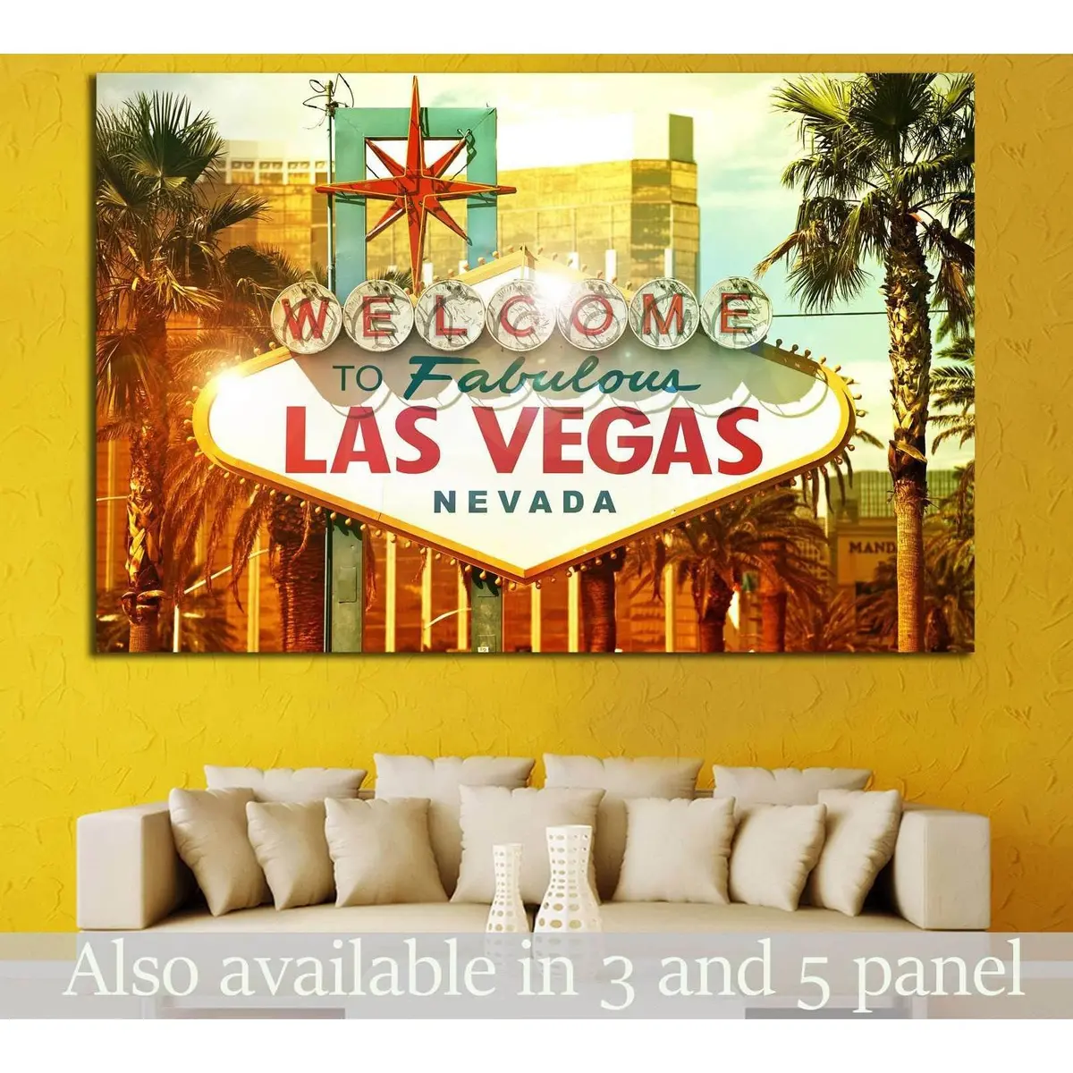 Welcome To Las Vegas №544 Ready To Hang Canvas Print 1