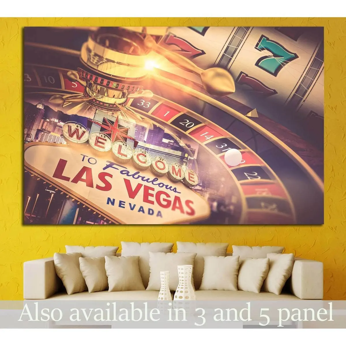 Welcome To Las Vegas Sign №727 Ready To Hang Canvas Print 1