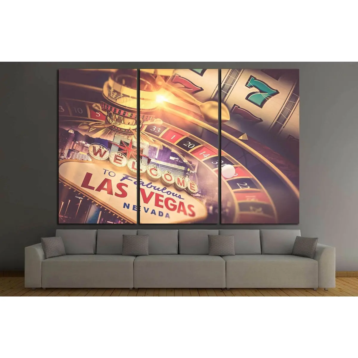 Welcome To Las Vegas Sign №727 Ready To Hang Canvas Print 5