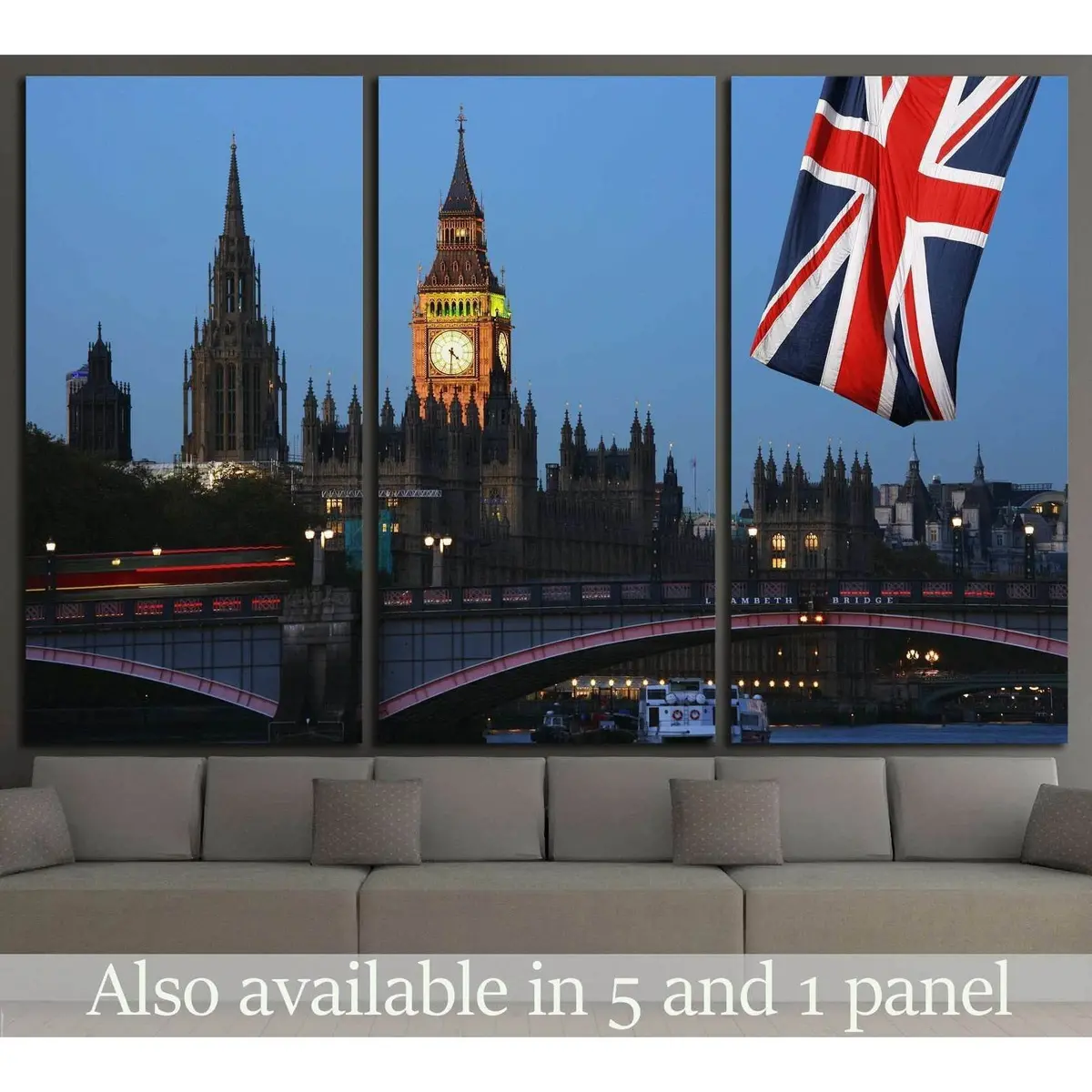 Westminster Palace, London №794 Ready To Hang Canvas Print 5