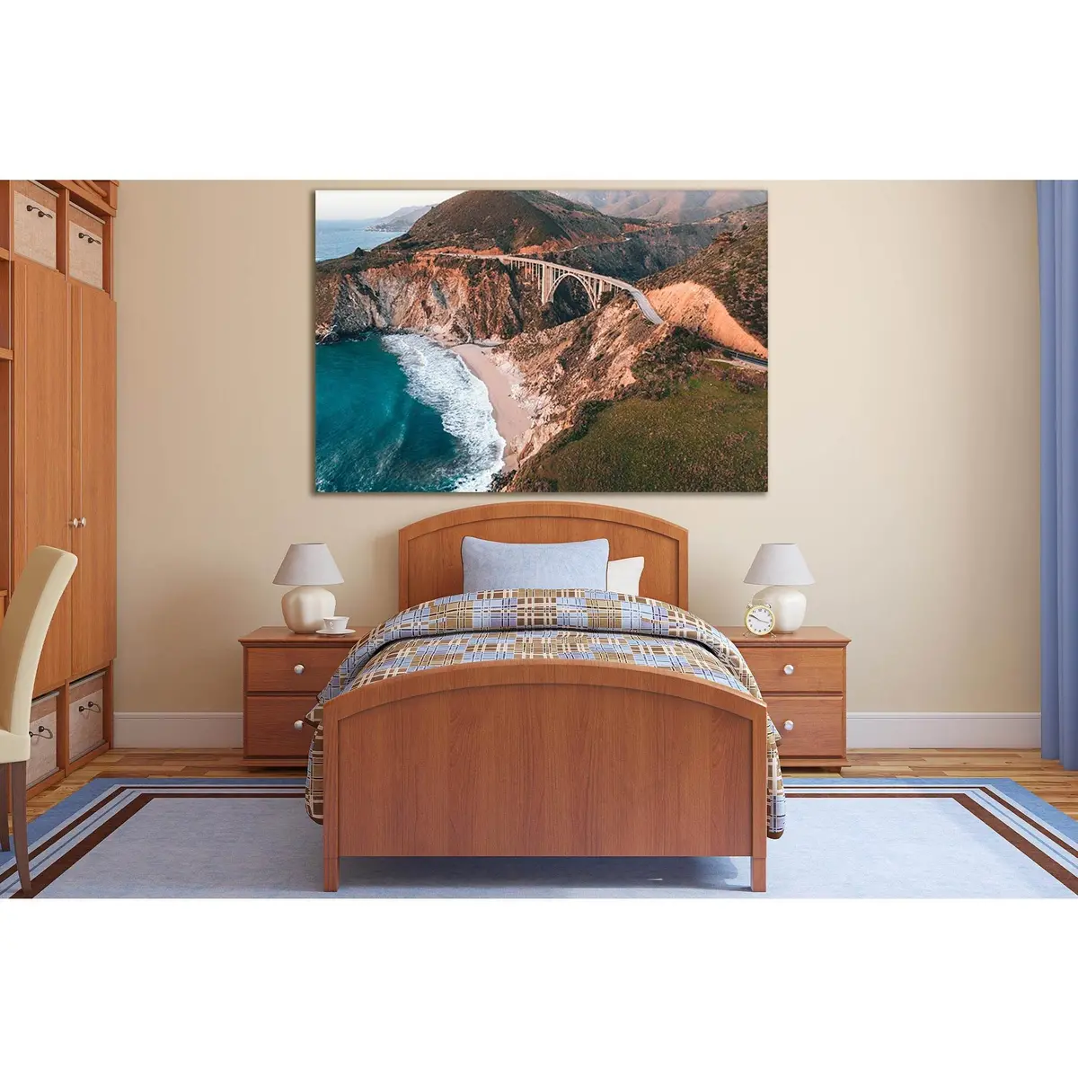 White Bridge Over The Sea №Sl1148 Ready To Hang Canvas Print 1