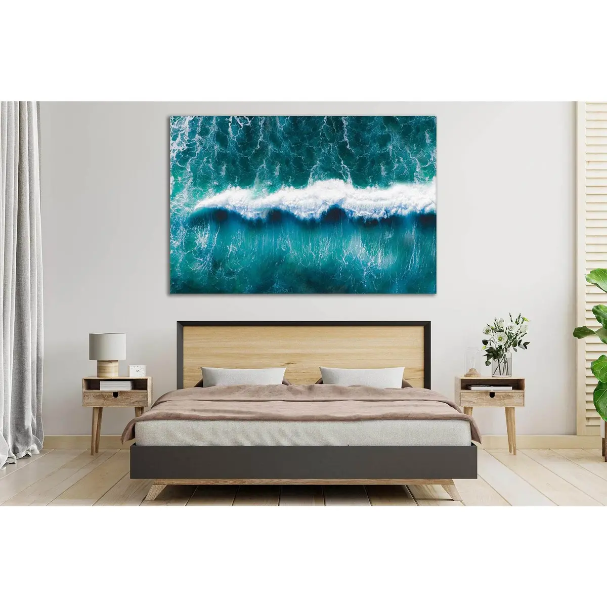 White Foam Wave №Sl125 Ready To Hang Canvas Print 1