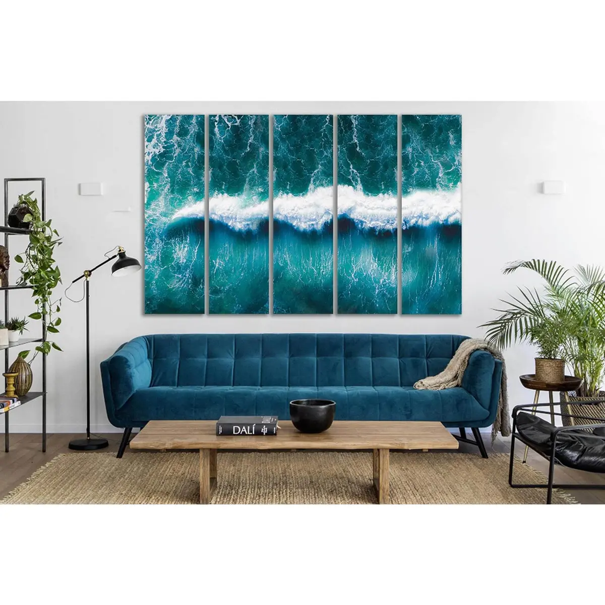 White Foam Wave #SL125 Premium Canvas Wall Art Print - Image 3