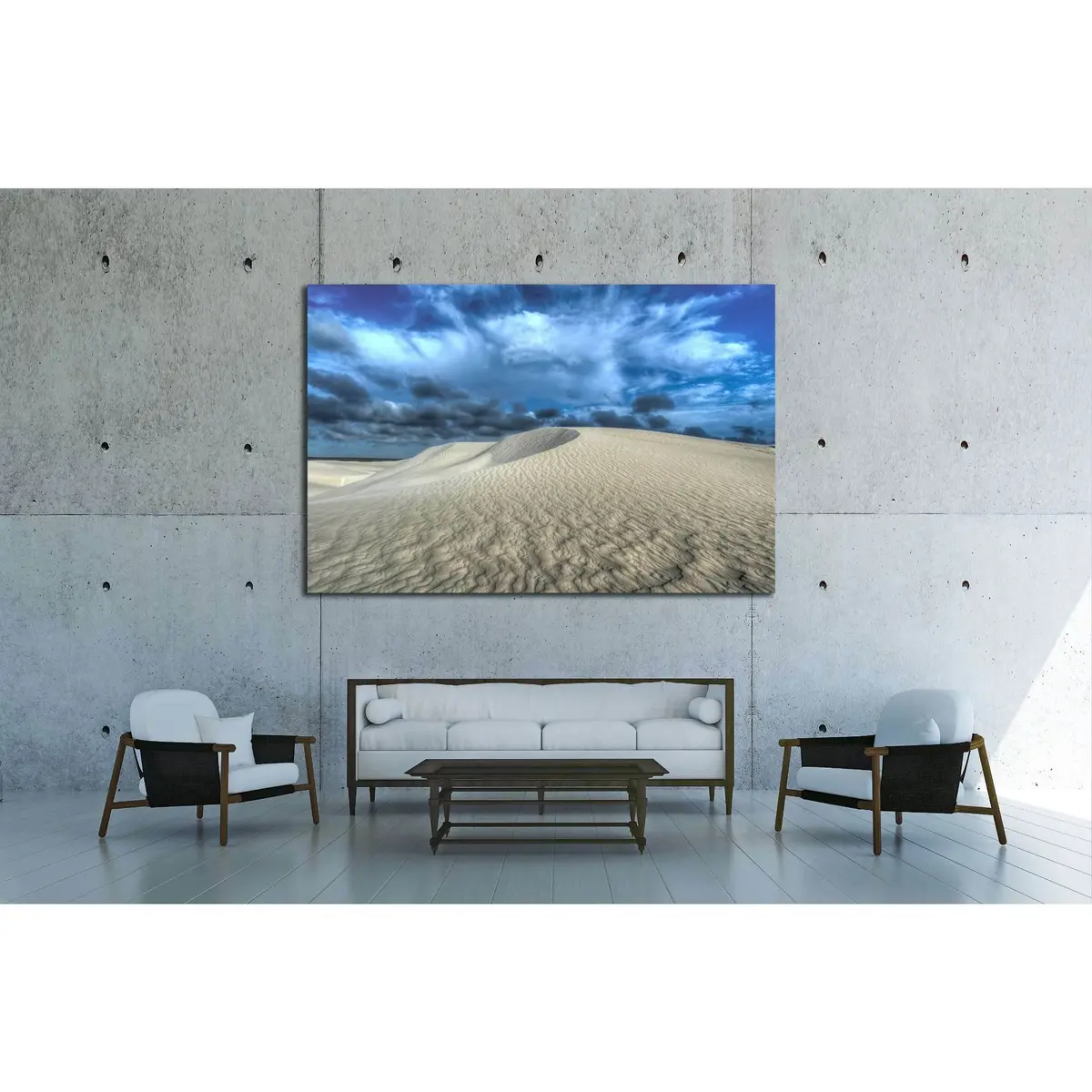 White Sand Dunes Of Nilgen Nature Reserve. №2856 Ready To Hang Canvas Print 3
