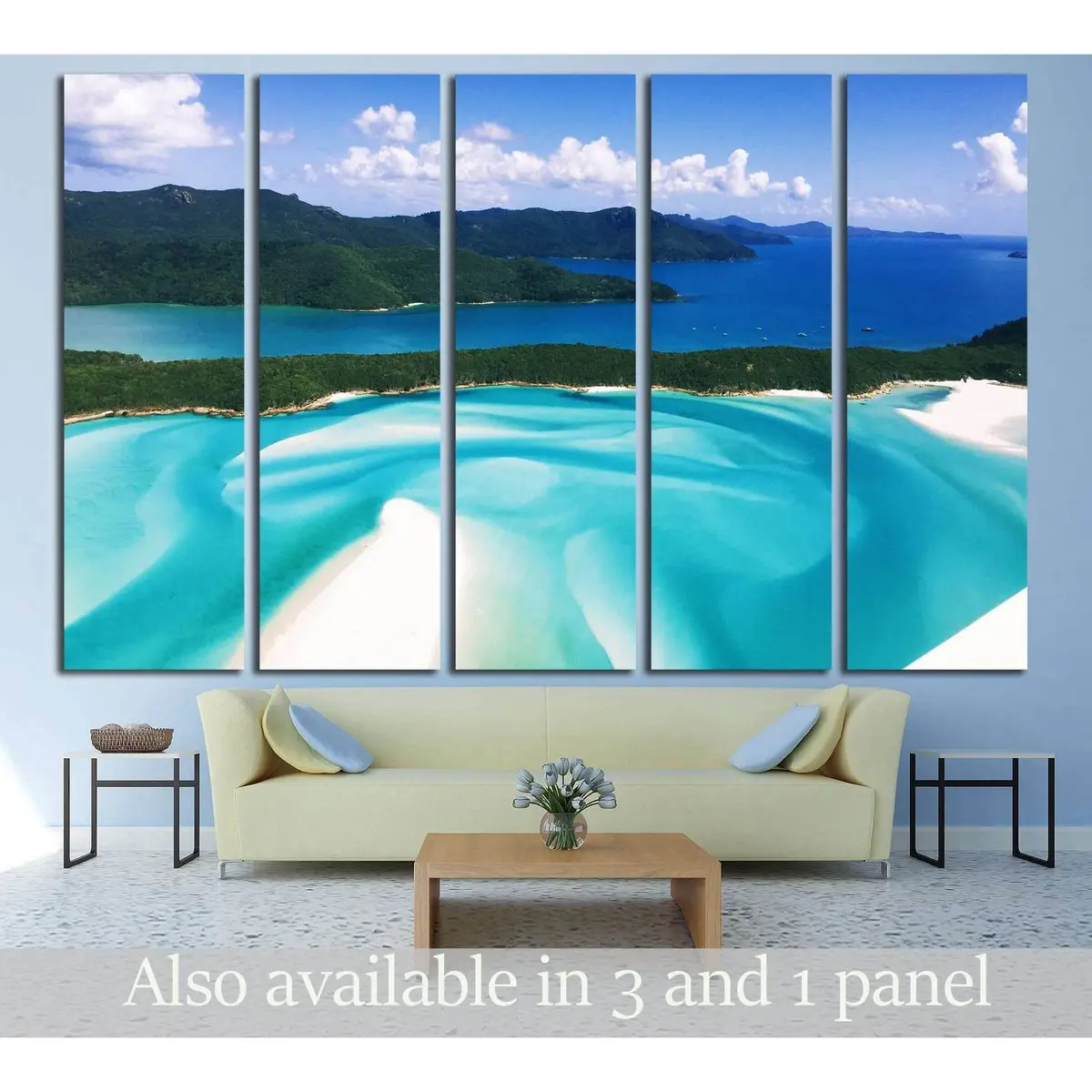Whitehaven Beach Queensland Canvas Wall Art – Ready-to-Hang Print