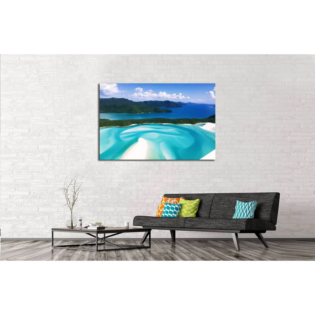 Whitehaven Beach, Queensland №3098 Ready To Hang Canvas Print 3