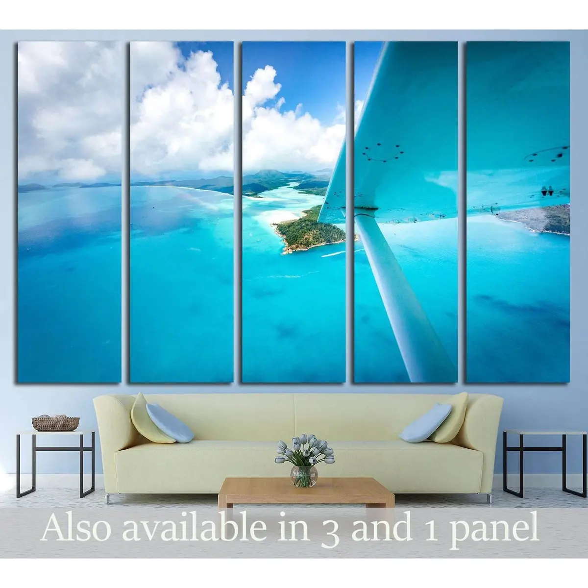 Ready-to-Hang Whitehaven Beach Wall Art – Premium Canvas Print from Queensland, Australia