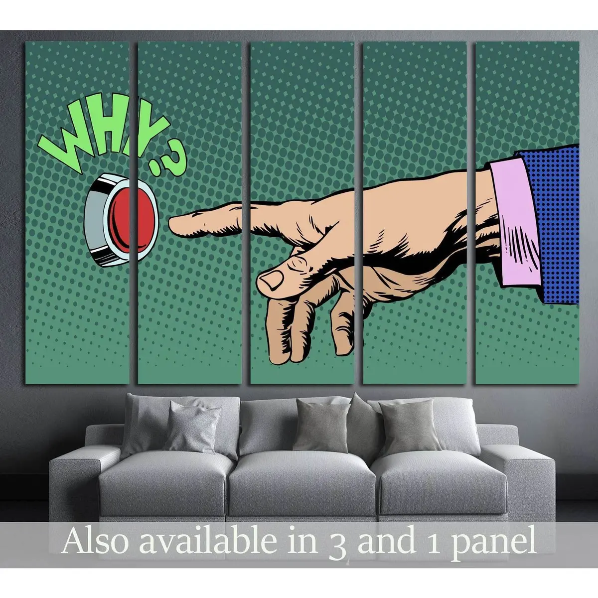 Why Pop Art #3317 – Premium Ready-to-Hang Canvas Wall Decor