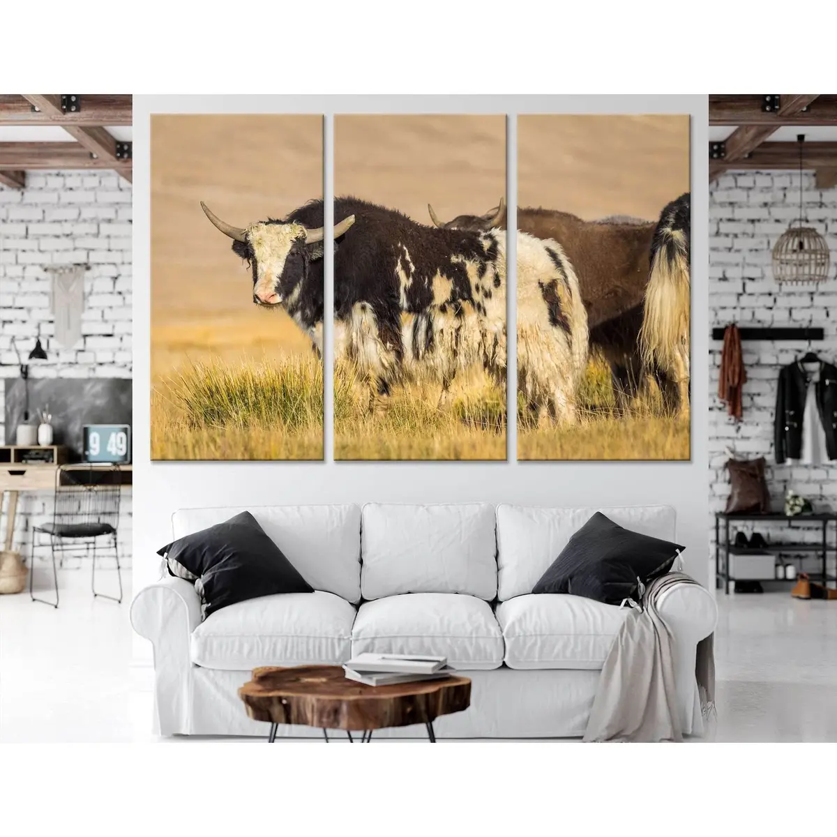 Wild Yak On Pasture In The Pamir Mountains №04137 Ready To Hang Canvas Print 5