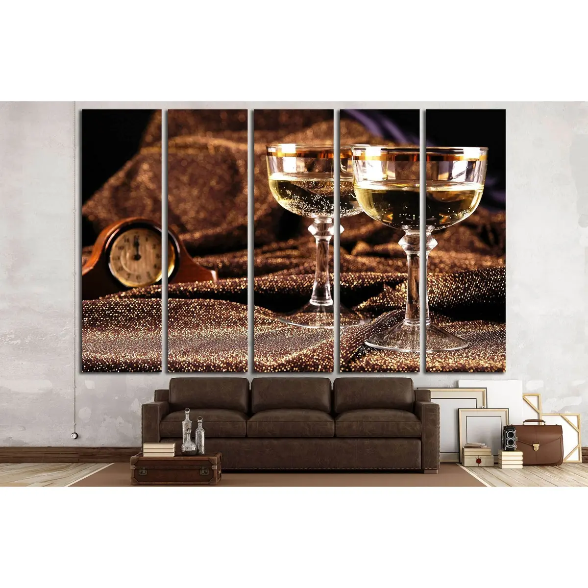 Wina Glasses No. 3436 Premium Ready-to-Hang Canvas Wall Art - Image 3