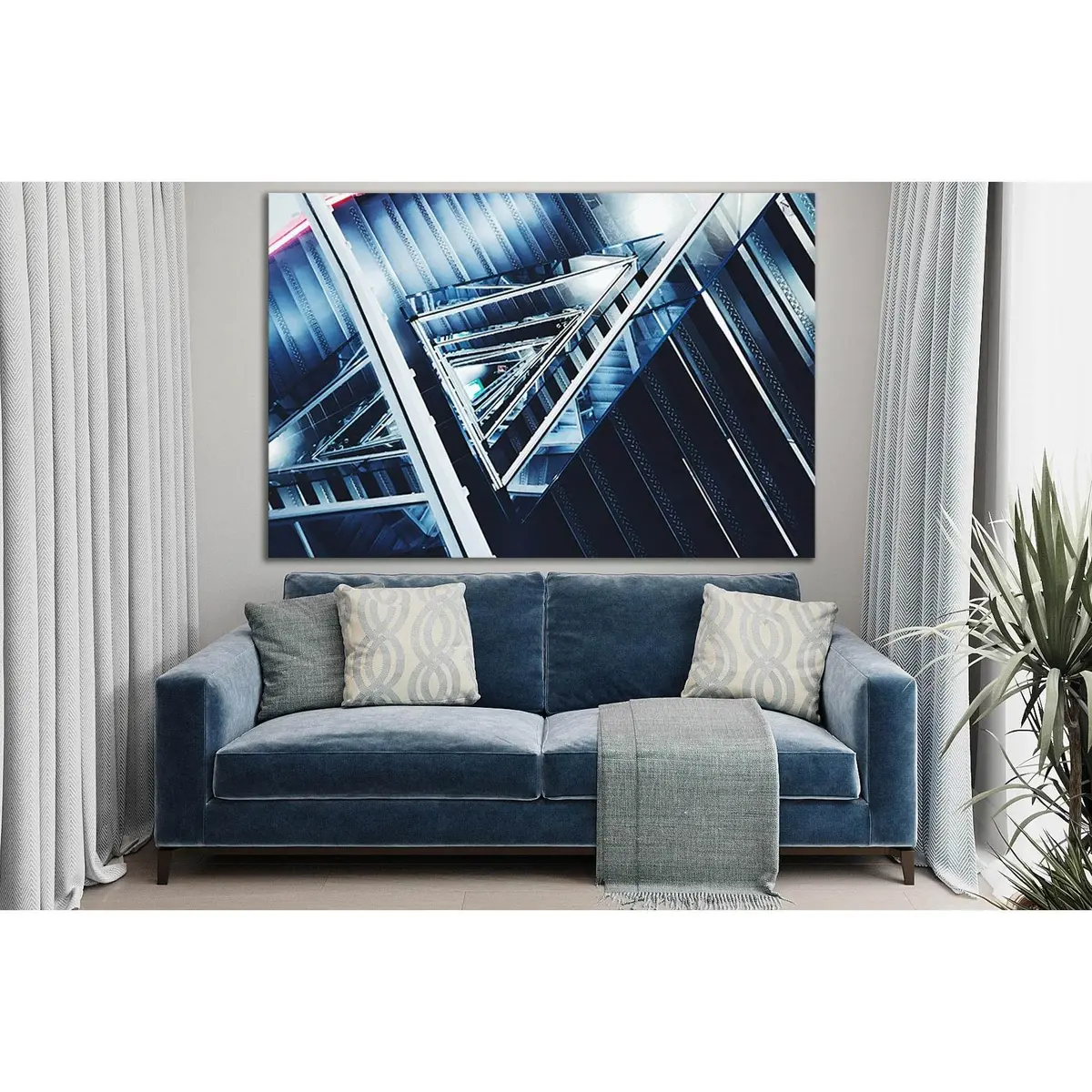 Winding Industrial Stairs №Sl1386 Ready To Hang Canvas Print 1
