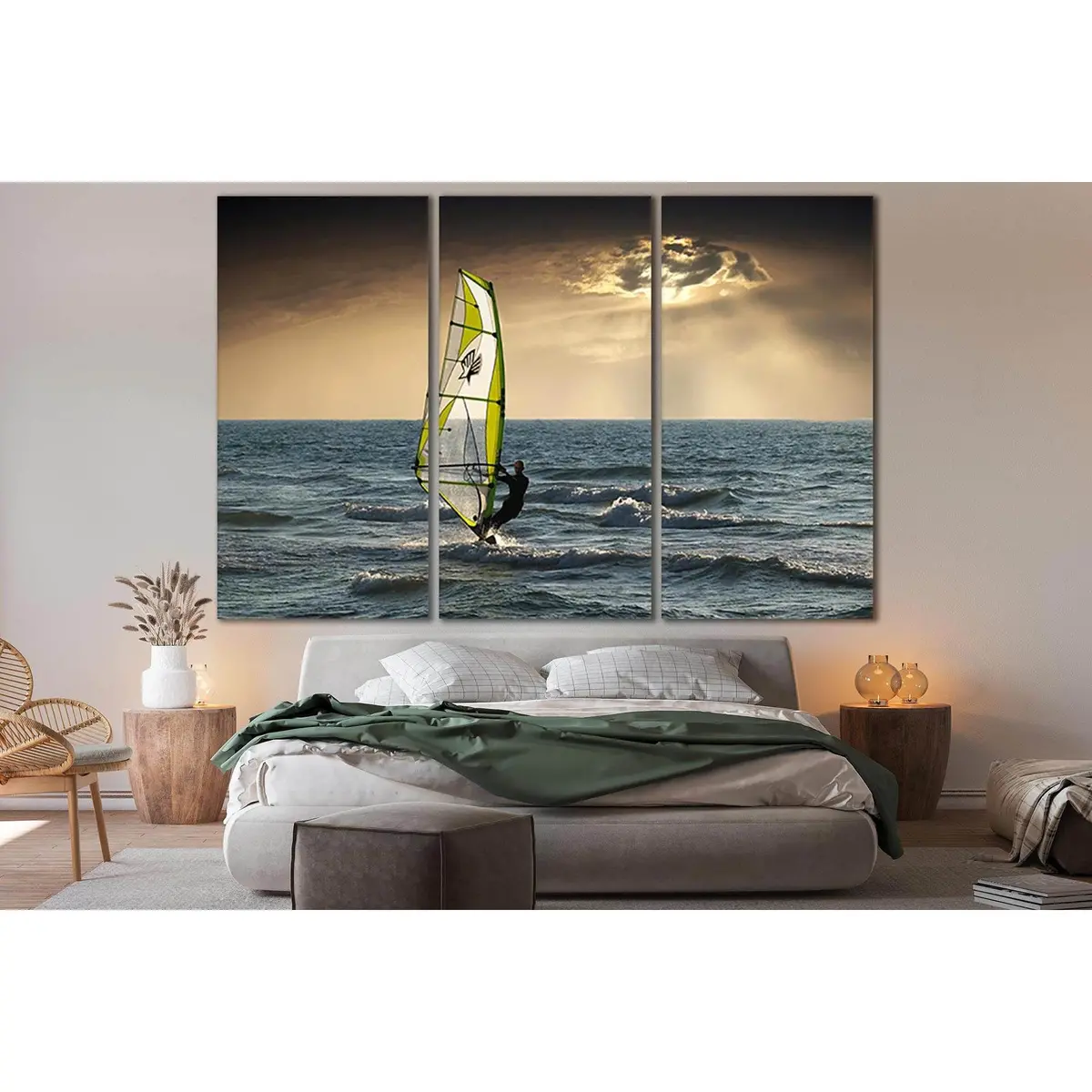 Windsurfing In The Ocean №Sl914 Ready To Hang Canvas Print 5